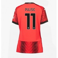 Fotballdrakt Dame AC Milan Christian Pulisic #11 Hjemmedrakt 2023-24 Kortermet